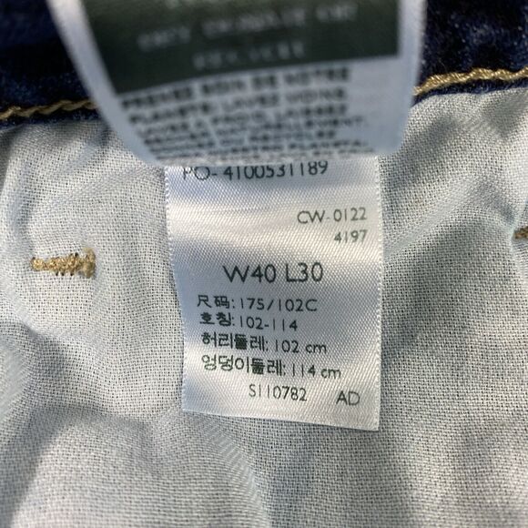 Levi Strauss Signature Jeans Mens‎ 40 x 29.5 Dark Wash Denim Straight Relaxed - Picture 10 of 10